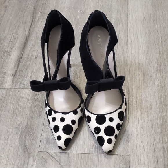 Sergio Rossi Polka Dot Velvet Shoes 8.5 - Picture 2 of 7